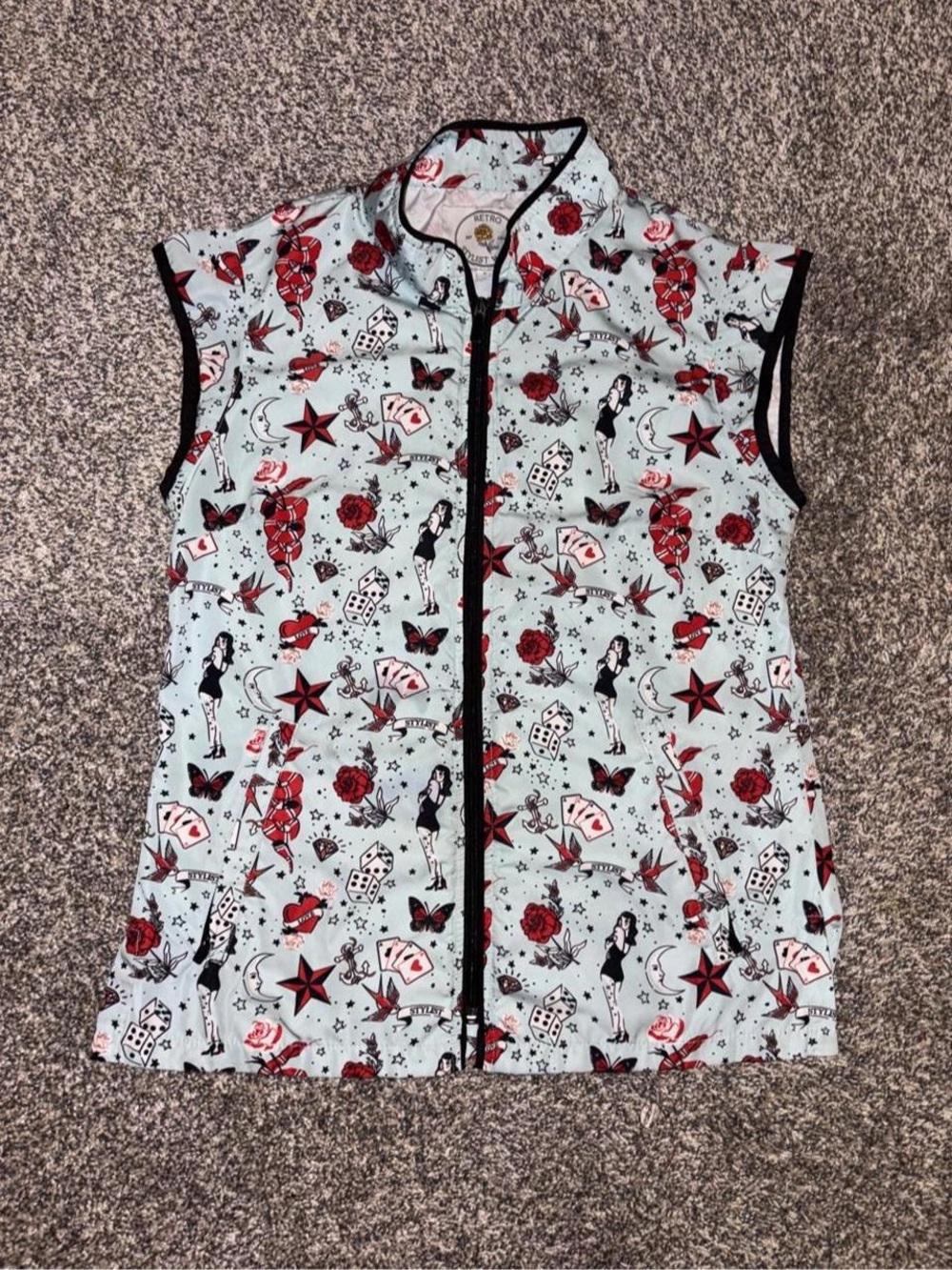 Ed Hardy Style Top with Grunge design